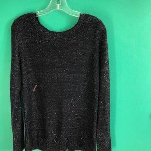 Time & Tru Laidies Black Long Sleeved Glittery  Sweater/Top Size Small